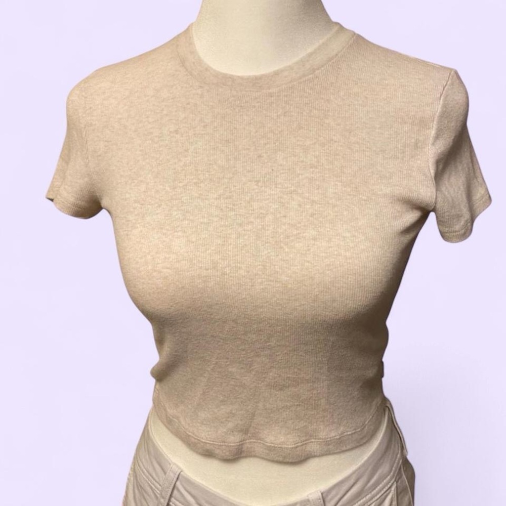 TNA Cream Crop Top
